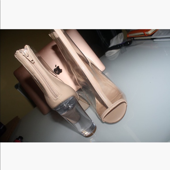 Steve Madden Sexy Nude Transparent Boots/Booties - Picture 4 of 5